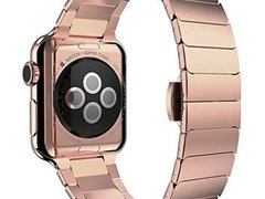 Curea iUni compatibila cu Apple Watch 1/2/3/4/5/6/7, 38mm, Link Bracelet, Otel Inoxidabil, Rose Gold